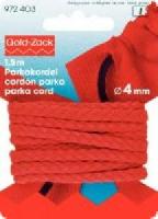 Cordon Parka Rouge, grosseur 4 mm, 1.5 mtres