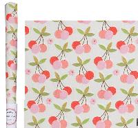 Cerises, coupon coton enduit anti-tche, 50 X 75 cm, 3 units