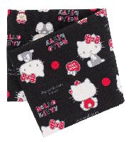 Bear Dot Noir, coupon tissu Hello Kitty, 50 X 54 cm, 4 units