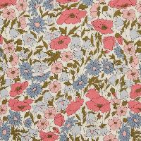 Coupon de tissu Liberty < Tana Lawn Poppy and Daisy >, 100 X 68 cm