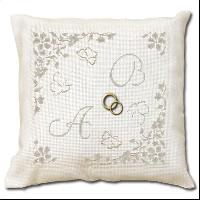 Les beaux papillons, kit coussin de mariage  broder Luc