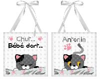 Coussins de porte - Petits Chats, kit point de croix Princesse