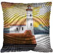 Le Phare, kit coussin canevas Pnlope Seg de Paris