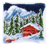 Paysage de Montagne, kit coussin au point nou Vervaco