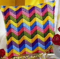 Vagues multicolores, kit coussin point lanc