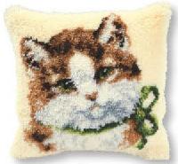 Le Chat, kit coussin point nou Vervaco