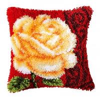 Rose, kit coussin point nou Vervaco 