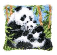 Les Pandas, kit coussin point nou  Vervaco