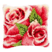 Roses, kit coussin point nou Vervaco