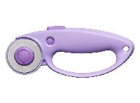 Cutter rotatif lilas pastel poigne loupe Fiskars, Diamtre 45mm