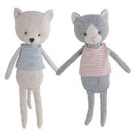 Doudou  broder Wilma et George, 25 cm Bukowski, lot de 2 units