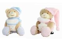 Doudou Nounours toile, 3 coloris