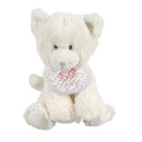 Peluche Chaton Soft Toy DMC, avec bavoir  broder