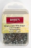 Epingles têtes perles nacrées argentées Bohin, 100 unités