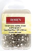 Epingles Religieuses tte de verre Bohin, 30 X 0.60 mm