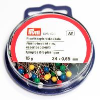 Epingles ttes Perles assorties Prym, 34 X 0.65 mm