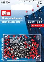 Epingles tte de verre super fines Prym, 35 X 0.40 mm