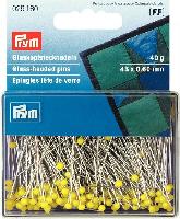 Epingles tte de verre extra fines Prym, 43 X 0.60 mm