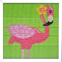 Flamant Rose, kit broderie Diamant Vervaco