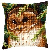 Hibou, kit coussin canevas Vervaco