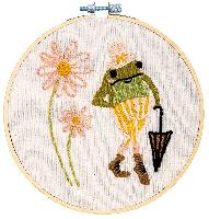 Grenouille, Kit de broderie  dessiner et  broder Daffy