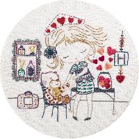 Salom prend soin des autres, kit broderie < un Chat dans l Aiguille >