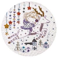 Salom...voyage hivernal, kit broderie < un Chat dans l Aiguille >