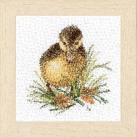 Caneton, kit broderie sur toile Ada 7 pts/cm Lanarte