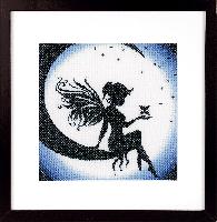 Fe sur la Lune, kit broderie sur toile Ada 7 pts/cm Lanarte