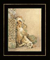 Femme Arabe,  kit point de croix compt sur toile tamine imprime, Lanarte