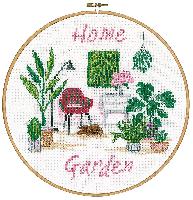 Home Garden, kit broderie point compt Veravco