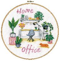 Home Office, kit broderie point compt Veravco