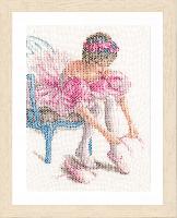 Ma premire danse, kit broderie sur toile de Lin Lanarte