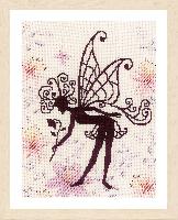 Silhouette de Fe Fleur, kit broderie sur toile Ada 7 pts/cm Lanarte