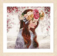 The day when flowers, kit broderie sur toile de Lin Lanarte