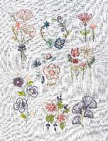 Parlons fleurs, kit broderie Easy Custo, collection Un chat dans l aiguille