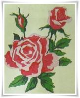Roses, kit canevas Margot de Paris