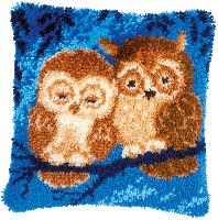 Chouettes, kit coussin au point nou Vervaco