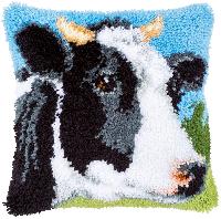 Vache, kit coussin au point nou Vervaco 