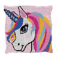 Licorne, kit coussin canevas Luc