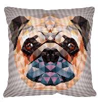 Chien, kit coussin canevas Pnlope Seg de Paris