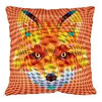 Renard, kit coussin canevas Pnlope Seg de Paris