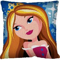 Princesse, kit coussin canevas Seg de Paris