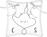 Line Art, kit coussin de mariage  broder Princesse