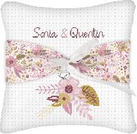 Fleurs d t, kit coussin de mariage  broder Princesse