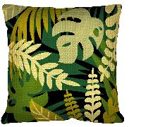 Jungle, kit coussin canevas Seg de Paris