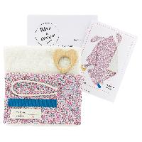 Lapinou +Coeur, kit couture doudou Liberty, collection Com 1 Ide