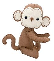 " Jamie le singe " kit feutrine collection < Woolfelt >