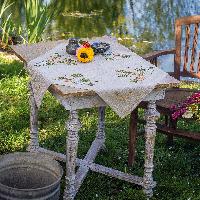 Flocons de Fleurs, kit chemin de table  broder Vervaco