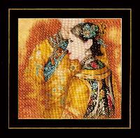 Couple Asiatique, kit broderie sur toile tamine Lanarte